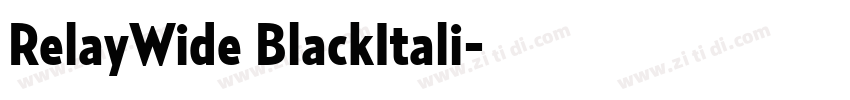 RelayWide BlackItali字体转换